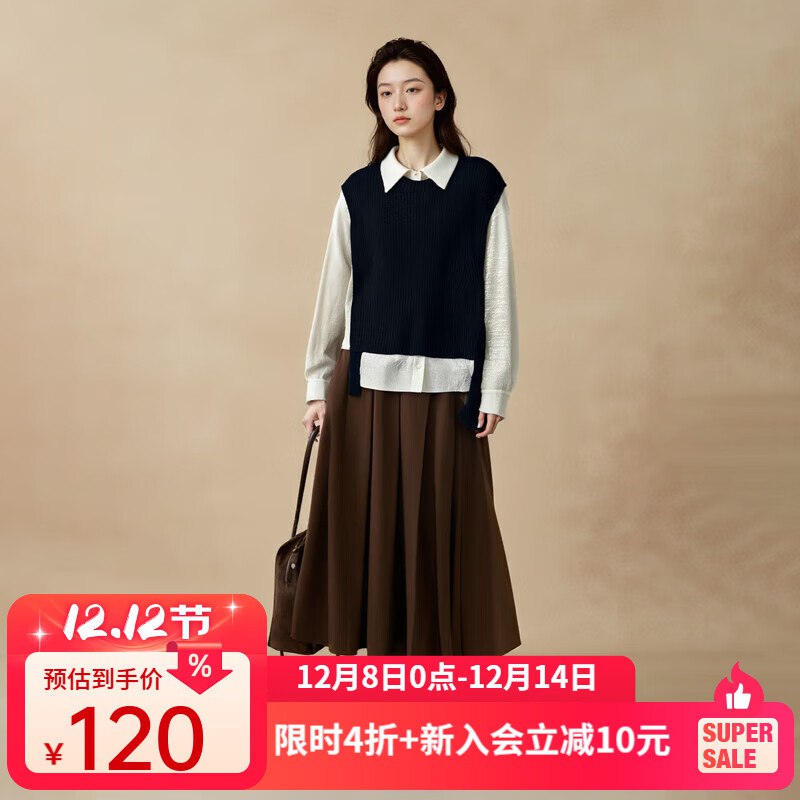 西町村屋 女装合集77.7元 针织简约套头马甲