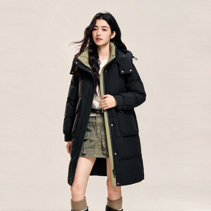 雪中飞 女士中长款韩版羽绒服仅149元/件！！拼手速啦多色可选，S-L码都有，清舱价~---领 