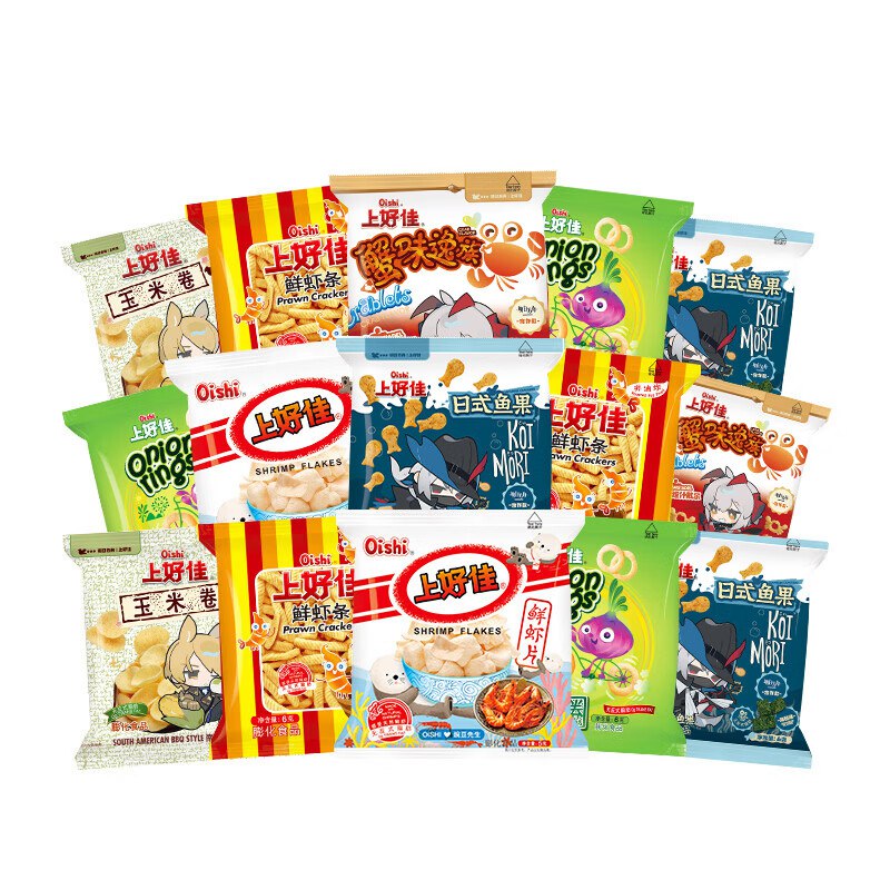 0.4/包！上好佳 休闲零食组合拍下16.9元得42包 追剧好搭子！