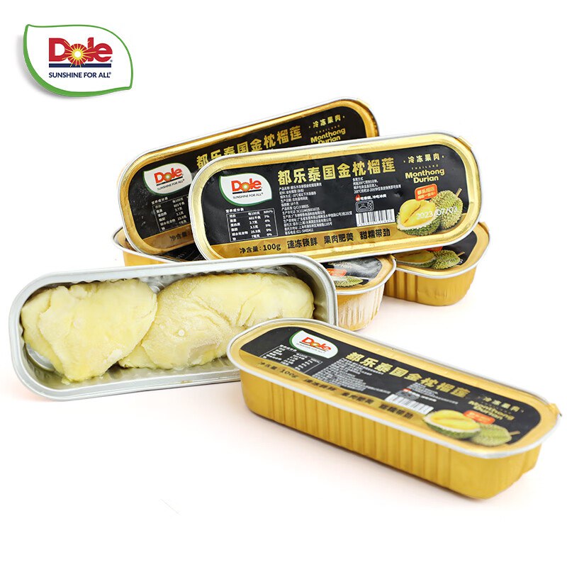 都乐 泰国金枕榴莲肉 100g*5盒