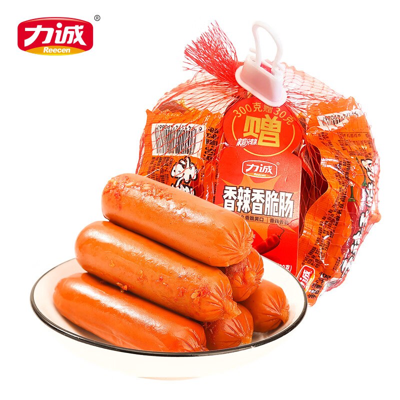 力诚 香辣香脆肠 30g*44根(含赠)到手16.9元；仅0.3/根领 