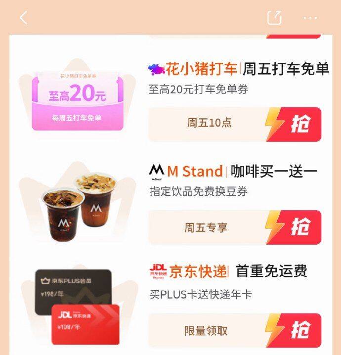 10点plus特权星期五-花小猪免单20等