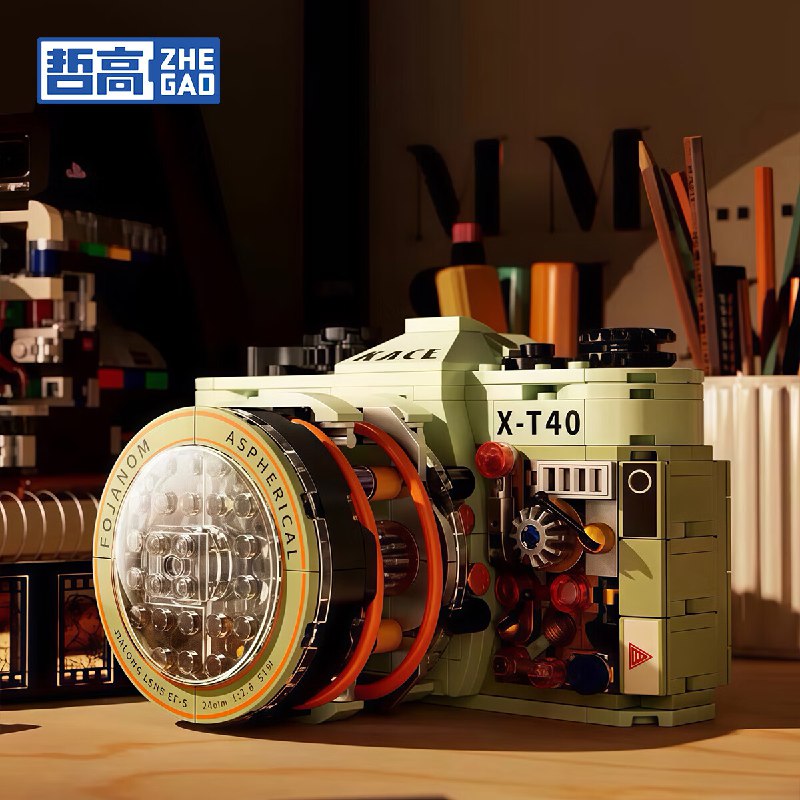 29元 哲高 拼装积木创意礼物-老式相机