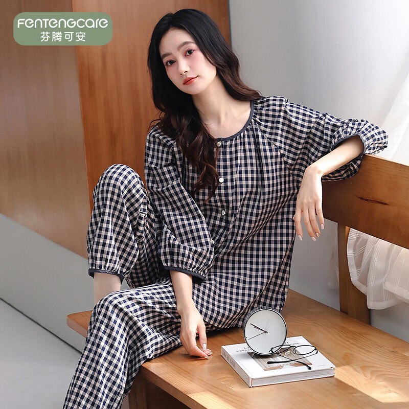 39元 芬腾可安 七分袖+九分裤家居服套装女