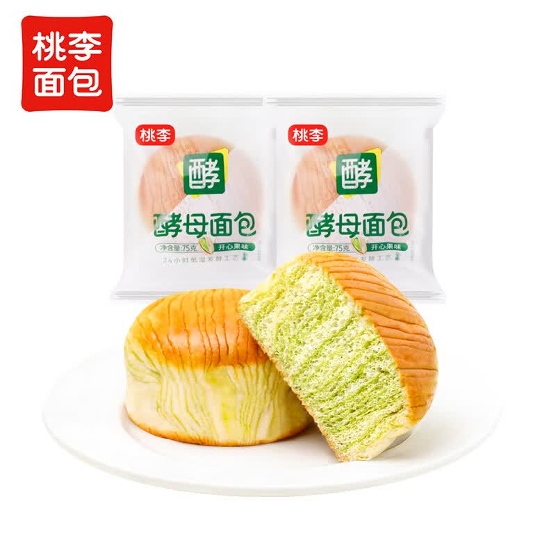 试用桃李酵母面包开心果味75g*4袋跳转至app 浏览商品详情如有砸5卷弹2立减，叠2首单3.03元