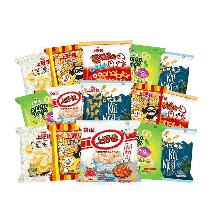 上好佳 膨化薯片零食组合42包